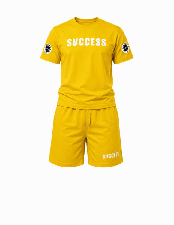 Gold Success Shorts Set TShirt